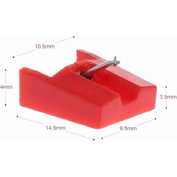 UYWGF-Turntable Needle Record Player Stylus Replacement for ION ICT04RS - IONTTUSB10, ITTCD10, LPDock, LP2CD, LP2Flash, IProfile and Profile Flash (Pack of 2) Red