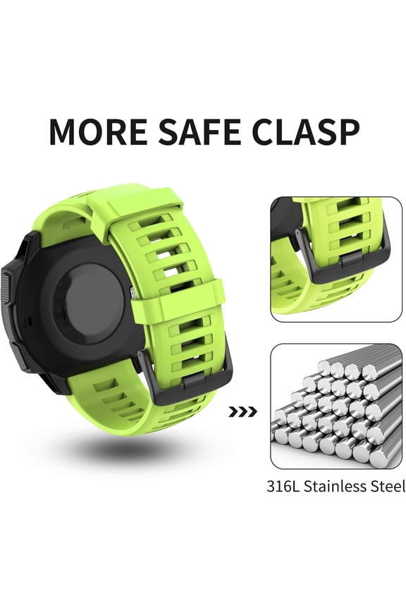 -for Garmin Instinct Watch Bands Replacement, Soft Silicone Strap Compatible with Garmin Instinct 2/ Solar/Tactical