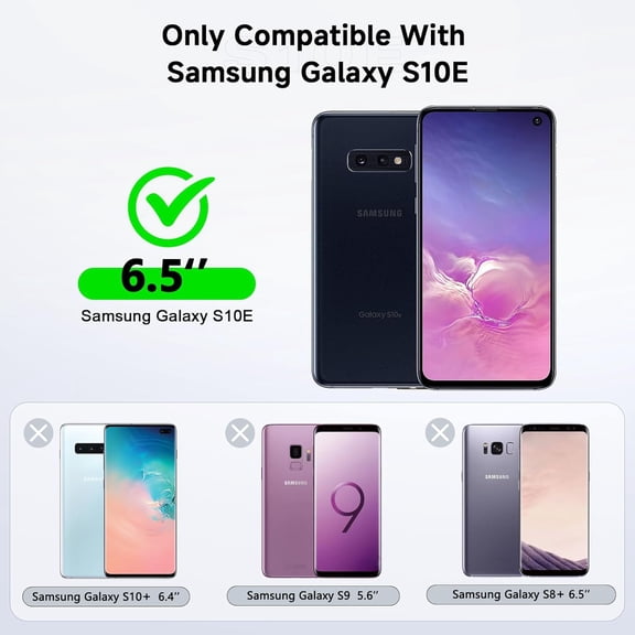 UYWGF-for Samsung Galaxy-S10E-Phone Case: Samsung Galaxy S10E Case, Soft Liquid Silicone Shockproof Anti-Scratch Cell Android Cover Unlocked Funda para Samsung S10E, Black