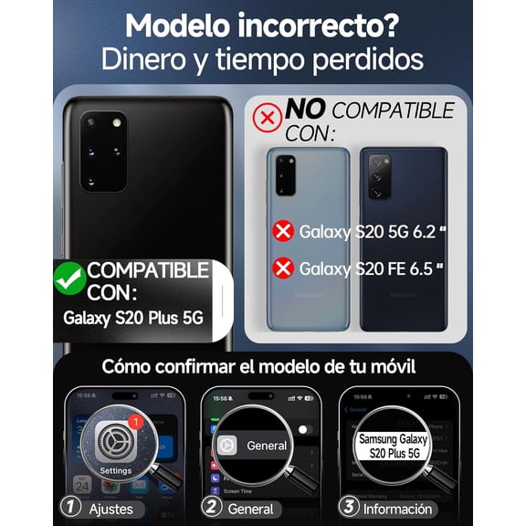 UYWGF-for Samsung Galaxy S20 Plus Case 5G: Samsung S20 Plus Case with Slide Camera Cover, Smartphone Case Cover with Magnet Ring Kickstand for Celulares Android Unlocked Samsung S20 Plus 5G, Blue