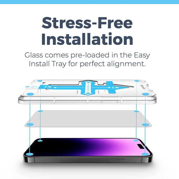UYWGF-for iPhone 14 Pro Max Screen Protector - Premium Tempered Glass Screen for Ultimate Protection on Your iPhone 14 Pro Max, Bubble Free, Case Friendly, Anti-Scratch, 9H Hardness
