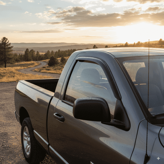 UYWKBYLO Smoke Tinted Vent Visors Rain Guards compatible with 2002-2008 Dodge ram 2pcs Out-Channel Tape-On Window Deflectors for Trucks, Durable Acrylic, Easy No-Drill Installation