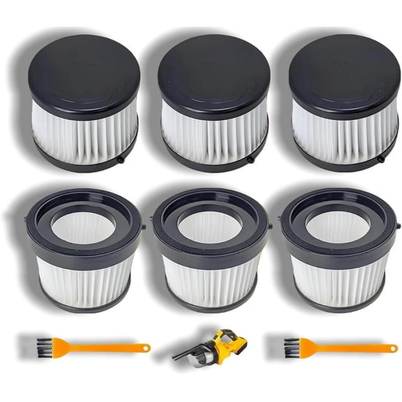 UYWZQ-2 Pack DCV5801H HEPA Filter for DEWALT DCV580H DCV581H Vacuum | Compatible with for DEWALT DCV580H and DCV581H 20V MAX wet/dry vacuums. & 1 Brush, Washable and Reusable