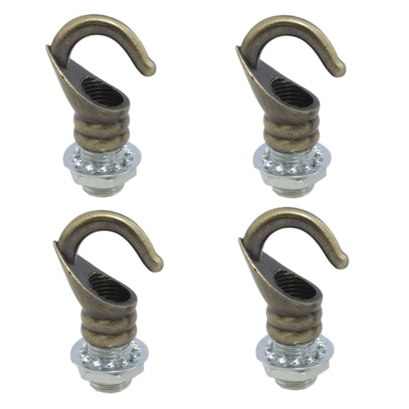 UYWZQ-4 Set Bronze Ring Nut Eye Nuts Lamp Nut M10 Thread Zinc Alloy Lighting Replacement Parts Swag Light Kit