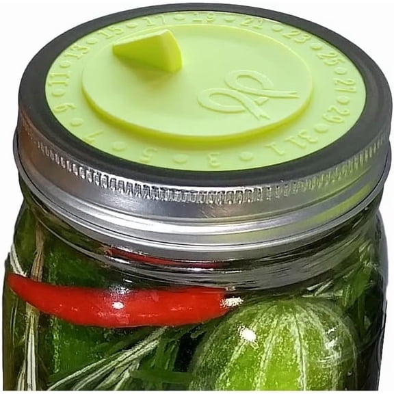 UYWZQ-7pack Maintenance airlock waterless fermentation lids for wide mouth mason jars.
