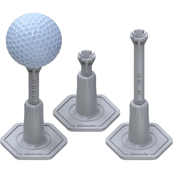 UYWZQ-Adjustable Driving Range Golf TeeRubber Golf Simulator Tees for MatsIndoor Golf & Outdoor Practice Accessories3.9 Inch and 2.8 Inch 2 Pack Gray+2 High Struts