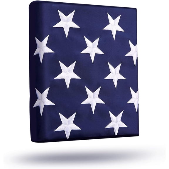 UYWZQ-American Flag 5x8 FT for Outside-Heavy Duty Non Fading Polyester US flags Outdoor High Wind, USA Flag Longest Lasting,Vibrant Colors Embroidered America Flags 5x8 ft Outside, Brass Grommets,Sew