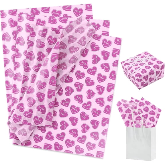 UYWZQ-BEISHIDA Red Lip Mother's Day Tissue Paper Bulk,Wrapping Tissue Paper for Gift Bags, 14 x 20 Inch Gift Wrap for Valentines,Mother's Day,Birthday,Wedding,DIY Crafts Holiday Flowers-50 Sheets