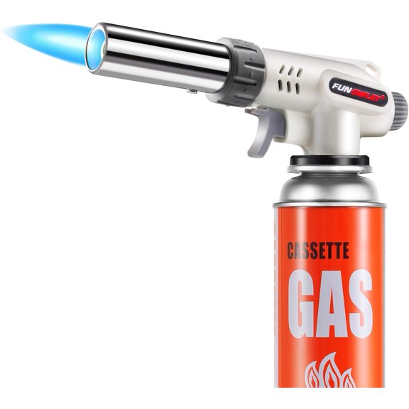 UYWZQ-FunOwlet,Butane Torch Kitchen Blow Lighter, Culinary Torches Head Professional Chef Cooking Adjustable Flame For Sous Vide, Creme Brulee, Baking, BBQ (Butane Gas Not Included)