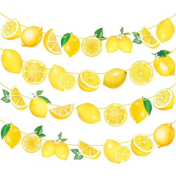 UYWZQ-Lemon Party Banners Yellow Lemon Birthday Party Decorations Lemonade Theme Banners for Summer Fruit Party Lemonade Theme Bridal Shower Supplies