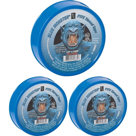 UYWZQ-Millrose Blue 70885 Monster PTFE Pipe Thread Sealant Tape, 1/2-Inch x 1429-Inche