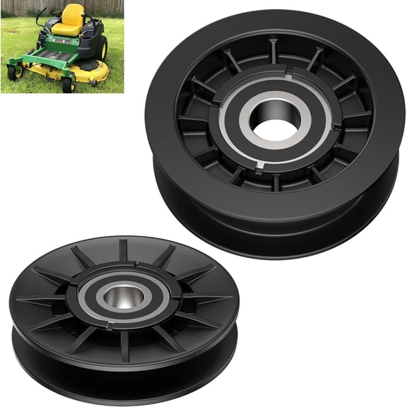 UYWZQ-Ohoho GX20286 GX20287 V-Idler Pulley & Flat Idler Pulley Kit Replacement for Jo-hn Deere L110 L120 L130 LA105 LA115 D110 D130 D140 Mower Decks - Drive Belt Pulley Parts