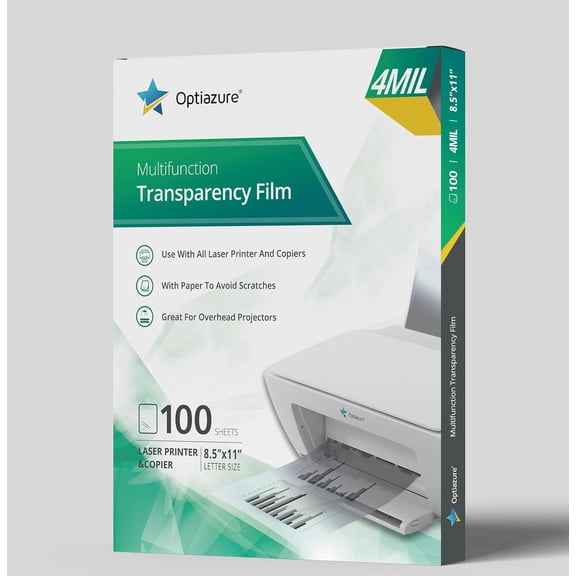 UYWZQ-Optiazure Transparency Film, Overhead Projector Film for Laser Jet Printer and C