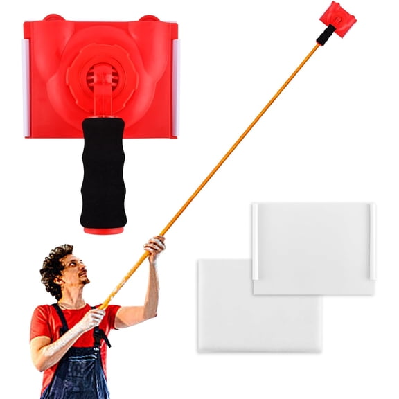 UYWZQ-Paint Edger Trimmer with 2 Replacement Pads, 360    Rotation Handle Paint Edgers Tool,Walls & Ceilings Pad Painter,Paint Pad Applicator,Edge Trimmer & Paint Edger Tool for Home Wall Painting