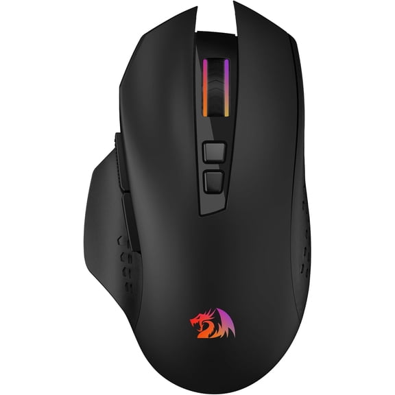 UYWZQ-Redragon M656 Gainer Wireless Gaming Mouse, 4000 DPI 2.4Ghz Wireless Mouse w/ 5 DPI Levels, 7 Macro Buttons, Red LED Backlit & Pro Software/Drive Supported, for PC/Mac/Laptop