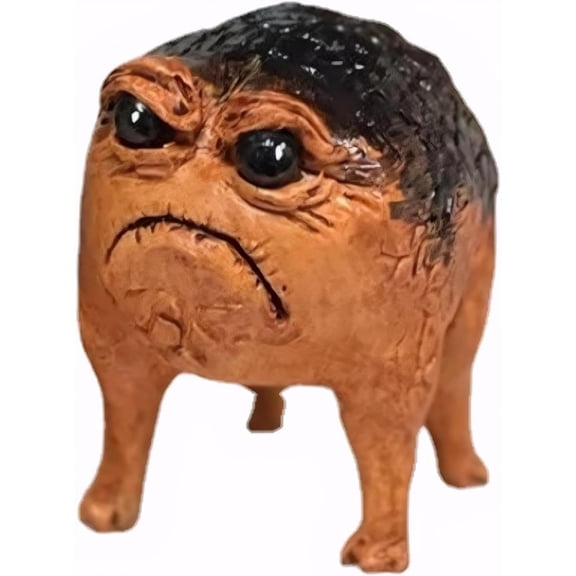 UYWZQ-Weird Queer Grumpy Frog Statue Ugly Angry Toad Statue Outdoor Garden Plant Decorations for Pots Novelty Home Office Desktop Decor Sculpture Unique Wierd Gift