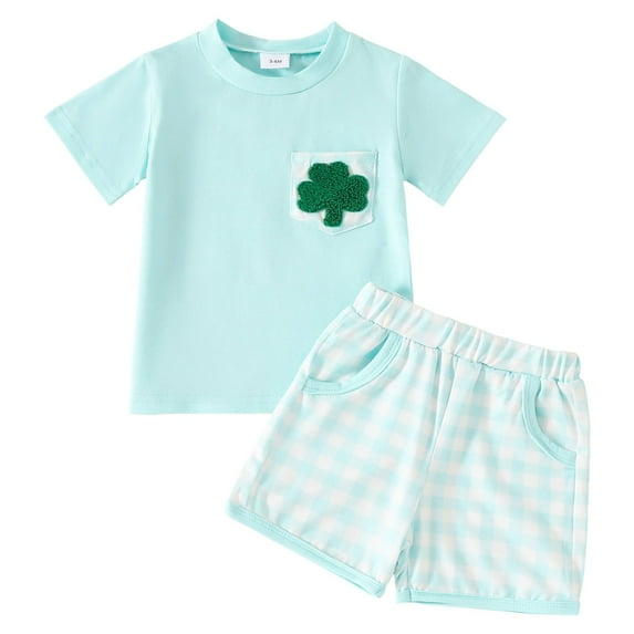 UYYX 12-18 Month Boy Clothes Cute Baby Boy Outfits Boy Girls Toddler Summer Outfit T-Shirt Toddler Boy Summer Clothes Short Set