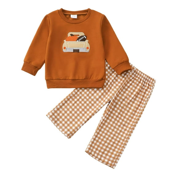 UYYX 2T Boy Clothes 1 Year Old Boy Clothes Toddler Boy Sweatshirt Outfit Long Sleeve Shirt Jogger Pants Fall Outfits Winter Clothes Set 6-12 Months