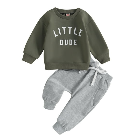 UYYX 3T Boys Clothes 1 Year Old Boy Clothes Toddler Boy Sweatshirt Outfit Long Sleeve Shirt Jogger Pants Fall Outfits Winter Clothes Set 3-4 Years