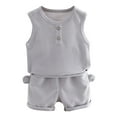 thumbnail image 1 of UYYX Baby Boy Outfit Boys 5T Clothes Baby Boy Clothes Toddler Boy Summer Outfits Short Sleeve Top T-Shirt & Pocket Pant Set 2 Piece, 1 of 9