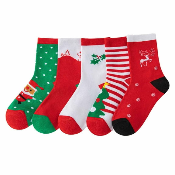 UYYX Baby Christmas Socks Thickened Warm Cotton Red Santa Design Infant Toddler Holiday Footwear