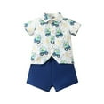 thumbnail image 1 of UYYX Baby Outfits Boy 2T Boy Outfits Toddler Boy Clothes Summer Short Sleeve T-Shirt And Shorts Kids Outfit Set, 1 of 8