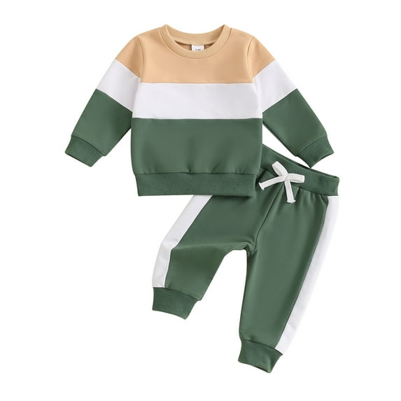 UYYX Boys' Clothing Sets Newborn Clothes For Boys Toddler Boy Clothes Long Sleeve Sweatshirt Pants Set Fall Winter Outfits 6-12 Months