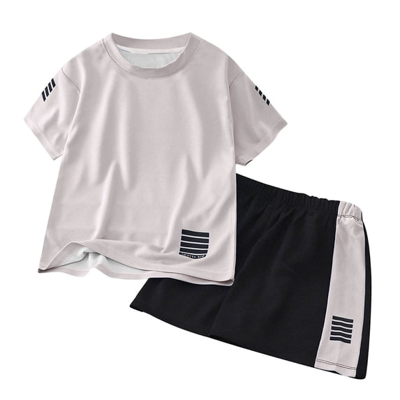 UYYX Boys' Clothing Sets Size 8 Boys Clothes Boys Short Sleeve T-Shirt And Shorts Set, Lightweight & Breathable