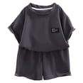 thumbnail image 1 of UYYX Boys Summer Clothes Boys Outfits Size 6 Kids Tween Boy Clothes Casual Short Sleeve 2Pcs Shorts Summer Clothing Set, 1 of 6