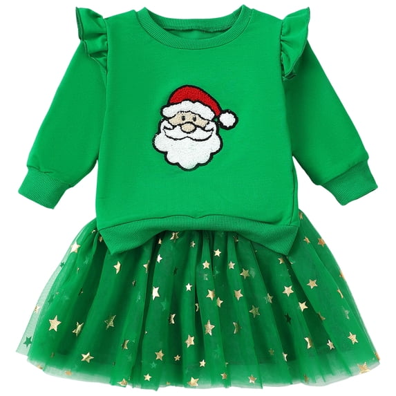 UYYX Christmas 2T Boys Clothes Christmas Size 5 Boys Clothes Fall Girl Clothes Long Sleeve Crewneck Sweatshirt Top Pants With Pocket Girl Outfit 18-24 Months