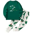 thumbnail image 1 of UYYX Christmas 4T Boys Outfits Christmas Kids Winter Clothes Fall Girl Clothes Long Sleeve Crewneck Sweatshirt Top Pants With Pocket Girl Outfit 5-6 Years, 1 of 8