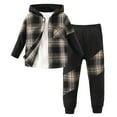 thumbnail image 1 of UYYX Clothes For Boys Toddler Boy Clothes 2T Toddler Boys Clothes - Button Plaid Hoodie Jacket & Sweatpants Sets - 2 Pieces Boys Clothes Outfits 2-3 Years, 1 of 7