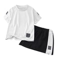 thumbnail image 1 of UYYX Clothes For Boys Boys Size 10 Clothes Boys Short Sleeve T-Shirt And Shorts Set, Lightweight & Breathable, 1 of 5