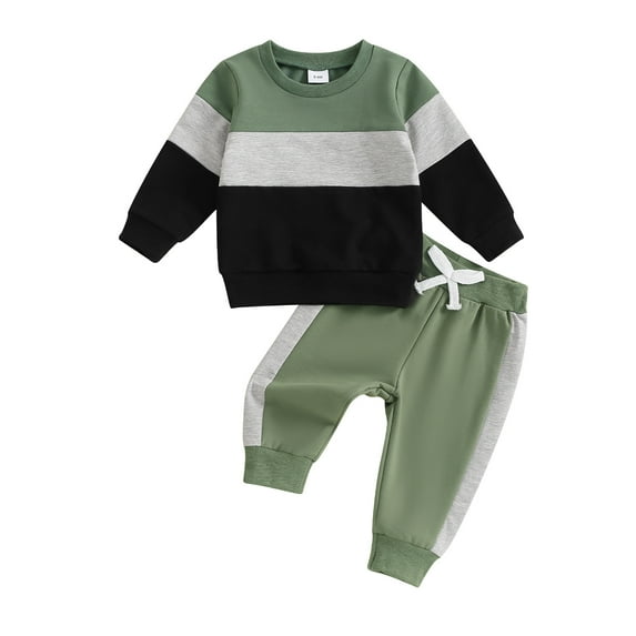 UYYX Clothes For Kids 2T Boys Clothes Toddler Boy Sweatshirt Outfit Long Sleeve Shirt Jogger Pants Fall Outfits Winter Clothes Set 6-12 Months