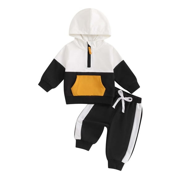 UYYX Clothes For Kids Newborn Clothes Boy Toddler Boy Sweatshirt Outfit Long Sleeve Shirt Jogger Pants Fall Outfits Winter Clothes Set 18-24 Months