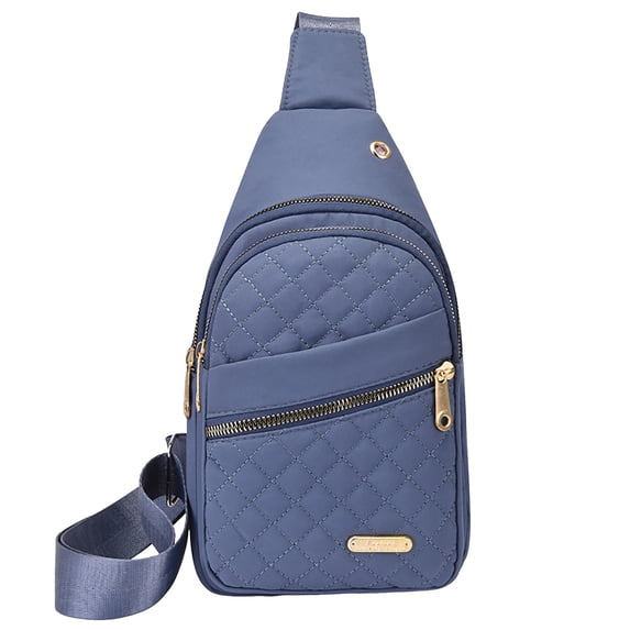 UYYX Crossbody Backpack For Women Multi Zipper Crossbody Chest Bag Daily Commute Sling Pack for Ladies(Blue)