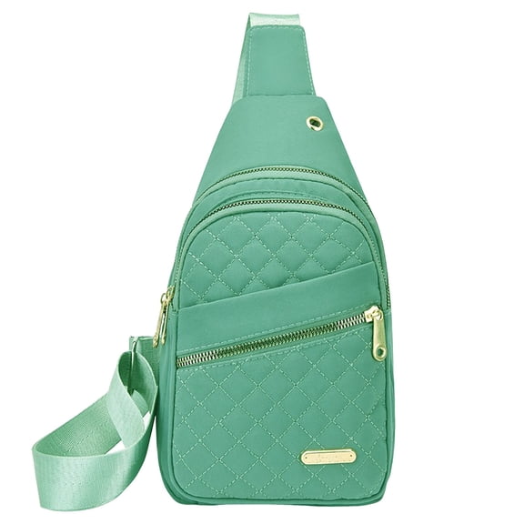 UYYX Crossbody Bag Men Multi Zipper Crossbody Chest Bag Daily Commute Sling Pack for Ladies(Green)