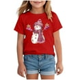 thumbnail image 1 of UYYX Girls Black Shirt Kids Christmas Shirt Girls Short Sleeve T Shirts Kids Summer Tops Crewneck Tees 13-14 Years, 1 of 3