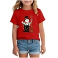 thumbnail image 1 of UYYX Girls Black Shirt Tops For Teens Girl T-Shirt - Kids Graphic Christmas Shirts Gifts Top 1-2 Years, 1 of 3