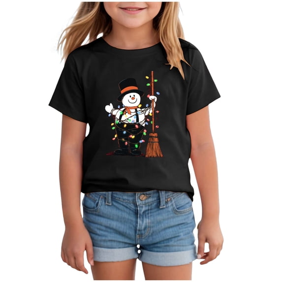 UYYX Girls Tops Size 10-12 Christmas Shirts For Girls Girl T-Shirt - Kids Graphic Christmas Shirts Gifts Top 13-14 Years