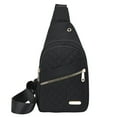 thumbnail image 1 of UYYX Gym Bag Ladies Sport Walking Crossbody Chest Bag Soft Stitch Multi Storage Sling Bag（Black）, 1 of 5