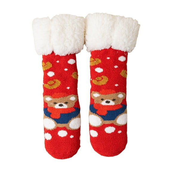 UYYX Kids Christmas Winter Socks Thermal Insulated Thick Knit Mid-Calf Length for Holiday Season