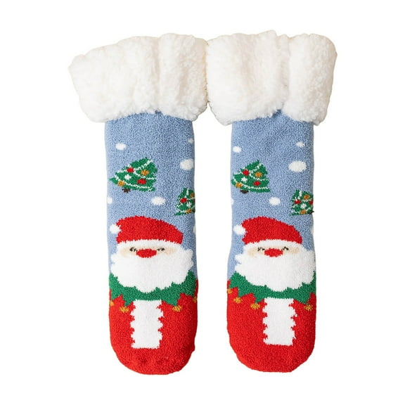 UYYX Kids Christmas Winter Socks Thermal Insulated Thick Knit Mid-Calf Length for Holiday Season