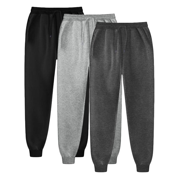 UYYX Mens Lounge Pants Running Pants Men 3 Pack Fleece Active Joggers For Men, Mens Sweatpants With Pockets XXL