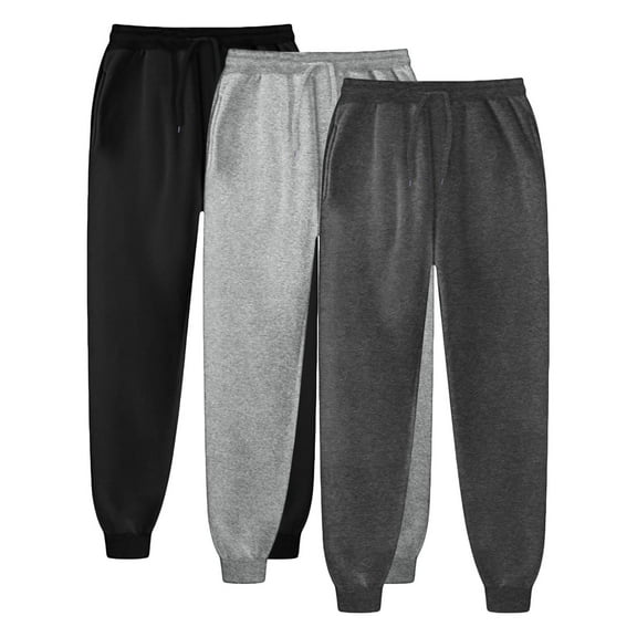 UYYX Mens Sweatpants Mens Joggers 3 Pack Fleece Active Joggers For Men, Mens Sweatpants With Pockets XXL