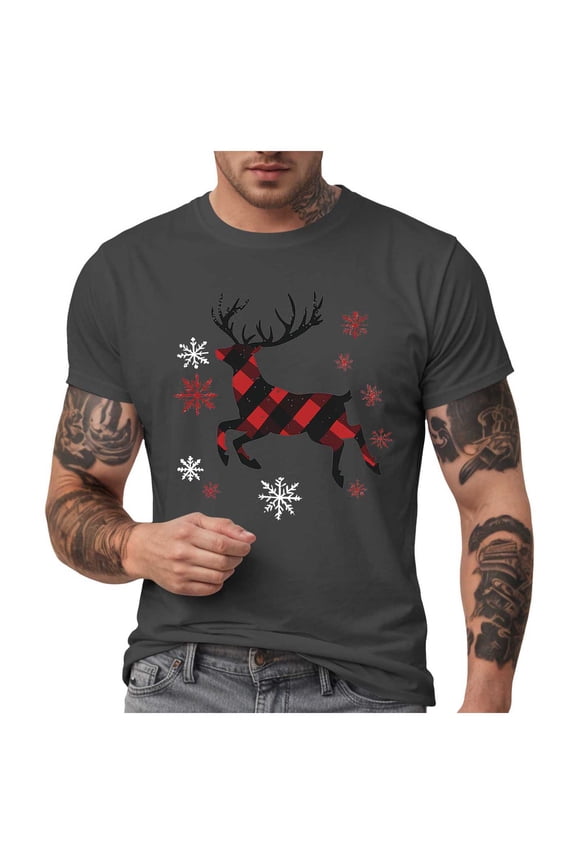 Mens T-Shirts Black T Shirts For Men Mens Lightweight T-Shirt, Crewneck T-Shirts For Men, Blend Tee