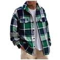thumbnail image 1 of UYYX Mens Thanksgiving Shirt Winter Shirts For Men Mens Flannel Shirts Long Sleeve Lightweight Plaid Shirt Casual Button Down Shirts Jacket L, 1 of 4