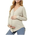 thumbnail image 1 of UYYX Nursing Shirts Maternity Tops Fall Women'S Nursing Sweater Long Sleeves Maternity Tops Casual Clothes M, 1 of 9