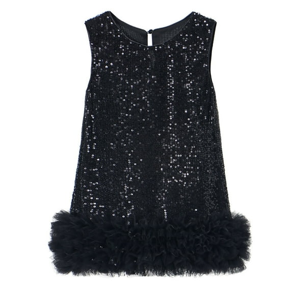 UYYX Pink Dress Girls Birthday Dress For Girls Toddler Girls Sequin Dress A-Line Sparkly Sleeveless Wedding Gown Party Dresses For Girls 2-3 Years