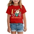 thumbnail image 1 of UYYX Shirts For Girls 10-12 Girls Christmas Shirt Girls Short Sleeve T Shirts Kids Summer Tops Crewneck Tees 9-10 Years, 1 of 3
